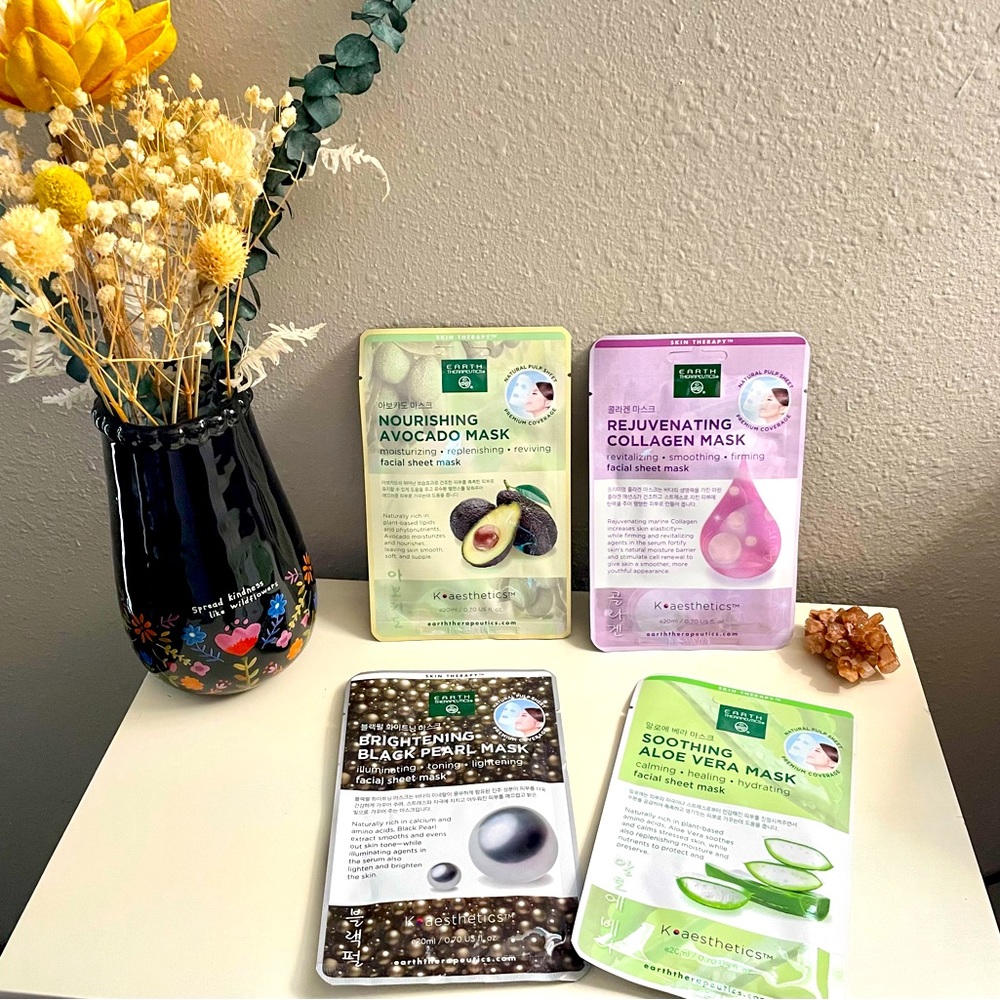 Earth Therapeutics 4 pack variety face masks